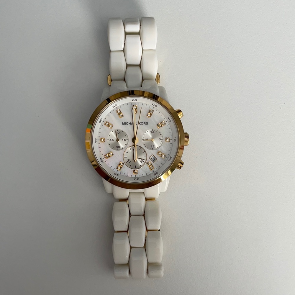 Michael Kors watch, white, great condition